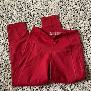 red vsx capri leggings